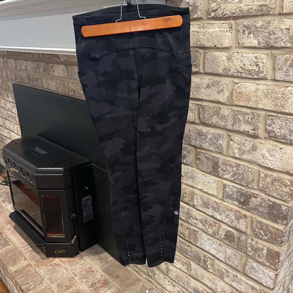 Lululemon Wunder Train High-Rise Tight, Black camo